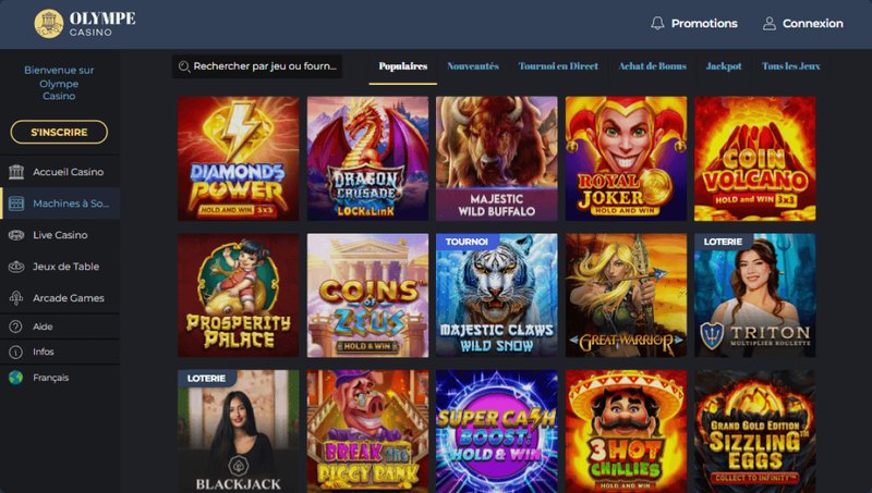 Découvrez les Atouts de l'Olympe Casino en Ligne en France, casino olympe